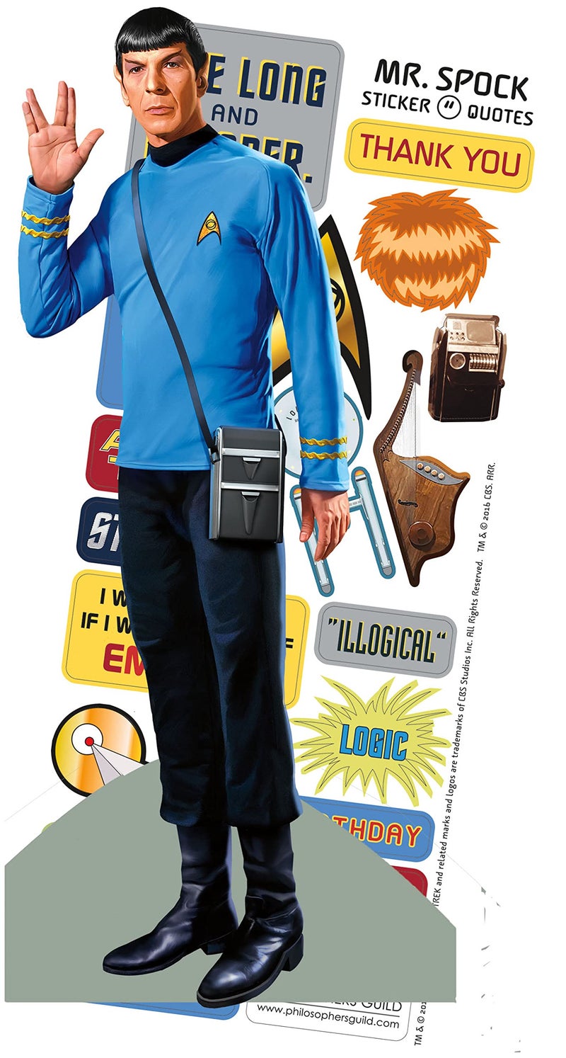 The Unemployed Philosophers Guild Star Trek Spock Quotable Notable - Greeting Card and Sticker Sheet - Envelope Included - Image 1
